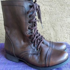 Steve Madden Troopa Leather Combat Boots 6.5
